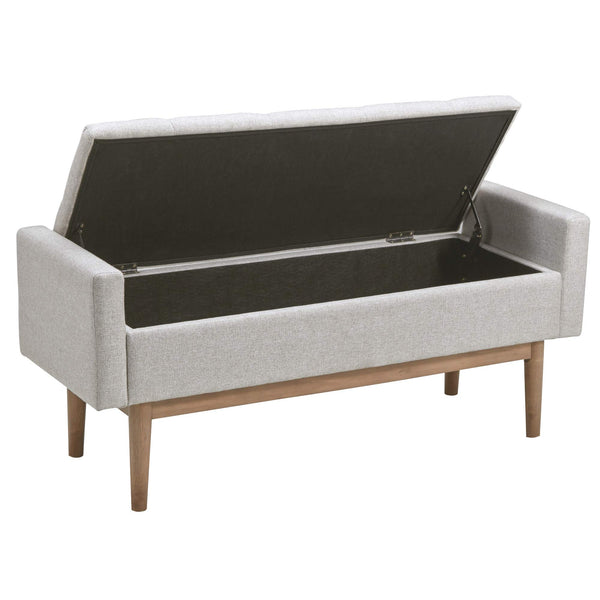 Tufted Storage Bench with Hinged Seat