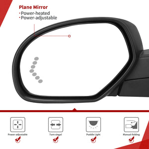 Power-Adjustable Folding Tow Mirrors with LED Turn Signal – Chevy/GMC Truck Pair