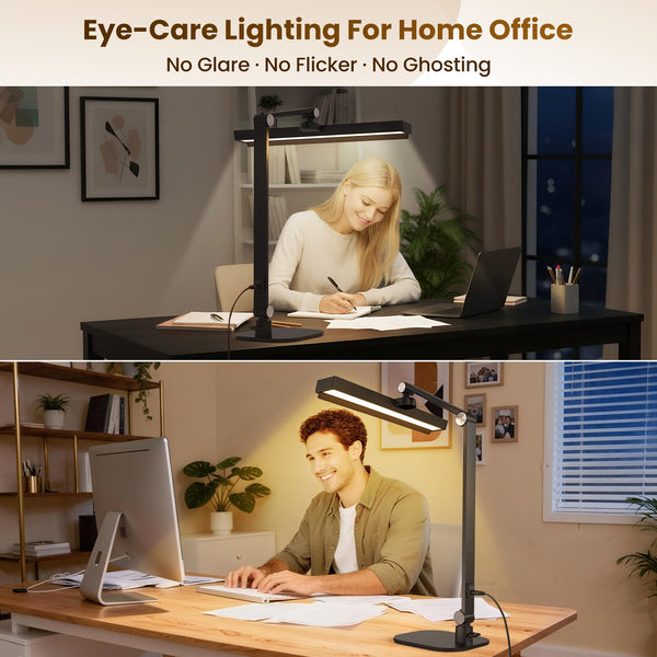 LED Desk Lamp with Dimmer, Color Temperature & Timer