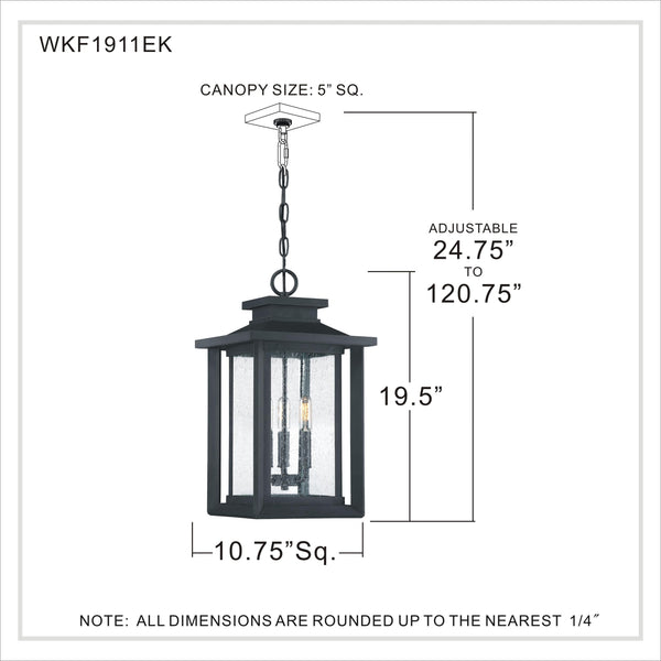 Wakefield 3-Light Outdoor Hanging Lantern