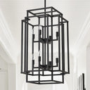 8-Light Tiered Lantern Chandelier – Farmhouse Pendant Light