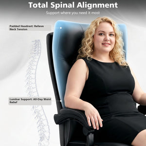 Big and Tall Ergonomic Office Chair with Footrest