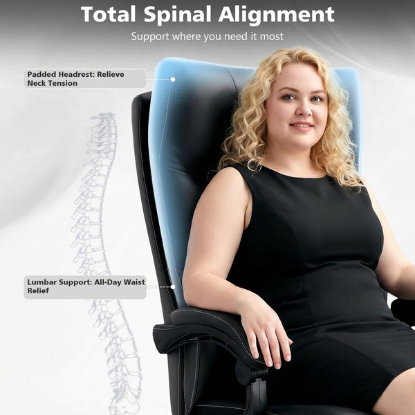 Big and Tall Ergonomic Office Chair with Footrest