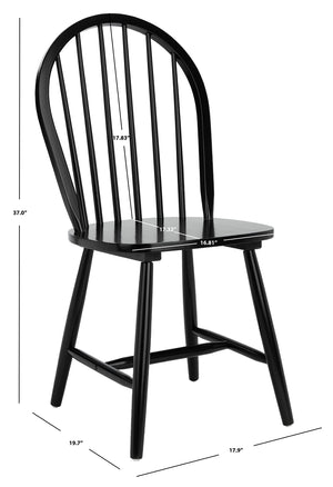 Windsor Farmhouse Dining Chairs Set of 2 – Spindle Back Solid Wood