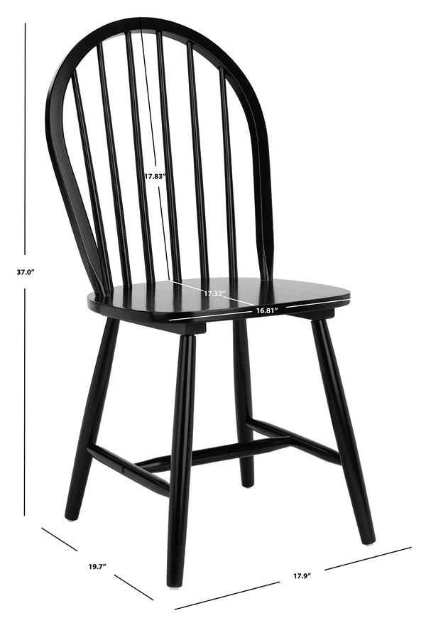 Windsor Farmhouse Dining Chairs Set of 2 – Spindle Back Solid Wood