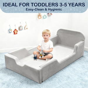 Toddler Floor Bed Full Foam with Removable Washable Cover