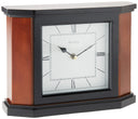 Solid Wood Desk Clock with Glass Lens | Cherry Finish | Decorative Accent