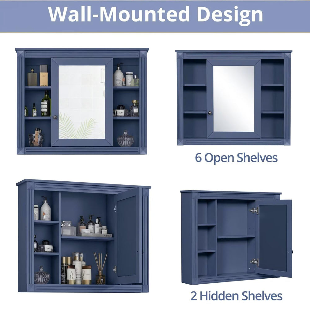 36-Inch Freestanding Bathroom Vanity Set with Sink and Mirror Cabinet
