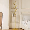 Tree-Shaped Metal Coat Rack Stand with 8 Hooks