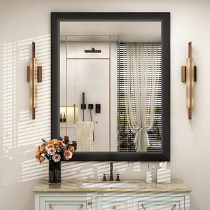 Metal Frame Rectangle Wall Mirror 36x30 Inch