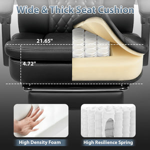 Ergonomic High-Back Executive Office Chair with Footrest — 400 lbs Capacity