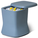 Outdoor Side Table Cooler 2-in-1 with Ice Chest 25 QT