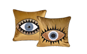 Evil Eye Velvet Throw Pillow Cover 18x18