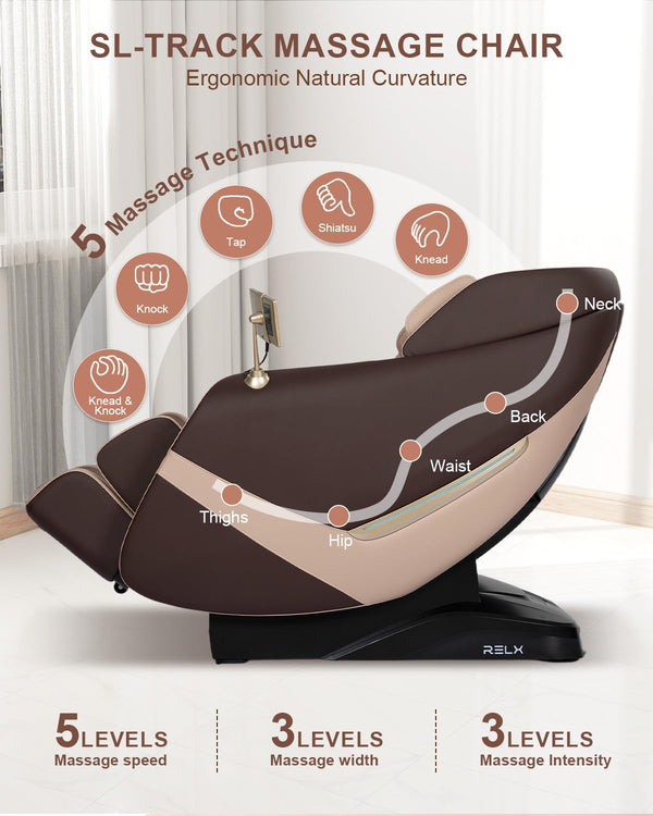Full Body Zero Gravity Massage Chair with SL-Track, AI Control & Foot Rollers