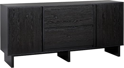 63-Inch Scandinavian Sideboard with 2 Doors & 2 Drawers