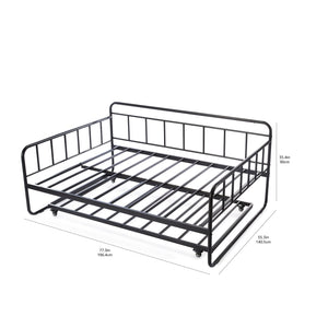 Full Size Daybed with Twin Trundle Bed Frame