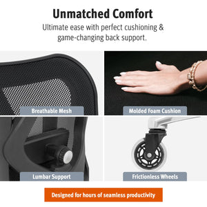 Ergonomic Mesh Office Chair with 4D Lumbar Support