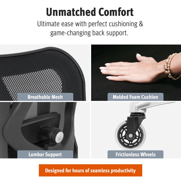 Ergonomic Mesh Office Chair with 4D Lumbar Support