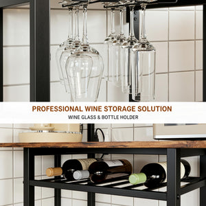 L-Shaped 6-Tier Corner Baker's Rack with Power Outlet