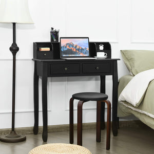 Writing Desk with 4 Drawers & Removable Floating Organizer