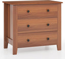 Giantex Small 3-Drawer Dresser for Bedroom - 28.5” x 18” x 26” Wide Chest of Drawers, Modern Large Nightstand, Storage Cabinet, Closet Storage Organizer for Living Room, Hallway (Black)