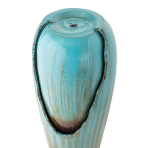 Antique Jar Outdoor Water Fountain with LED Lights