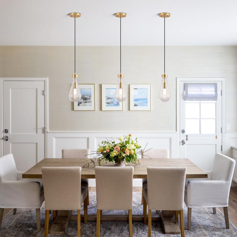 Raindrop Glass Pendant Light with Adjustable Cord