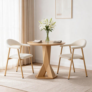 Modern Upholstered Dining Chairs Set of 2 with Curved Backrest