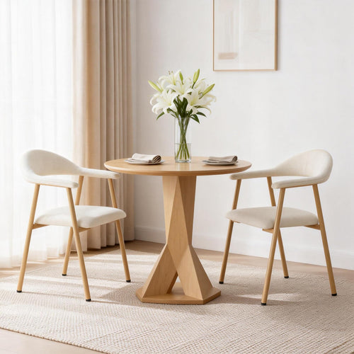 Modern Upholstered Dining Chairs Set of 2 with Curved Backrest