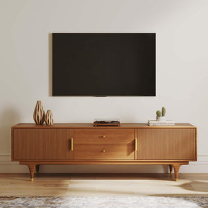 78.74" Mid Century Modern TV Stand with Storage