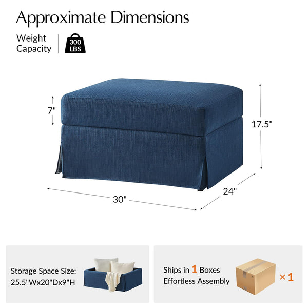 Storage Ottoman Coffee Table with Lift Top
