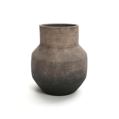 Round Terracotta Vase – Handcrafted Vintage Pottery