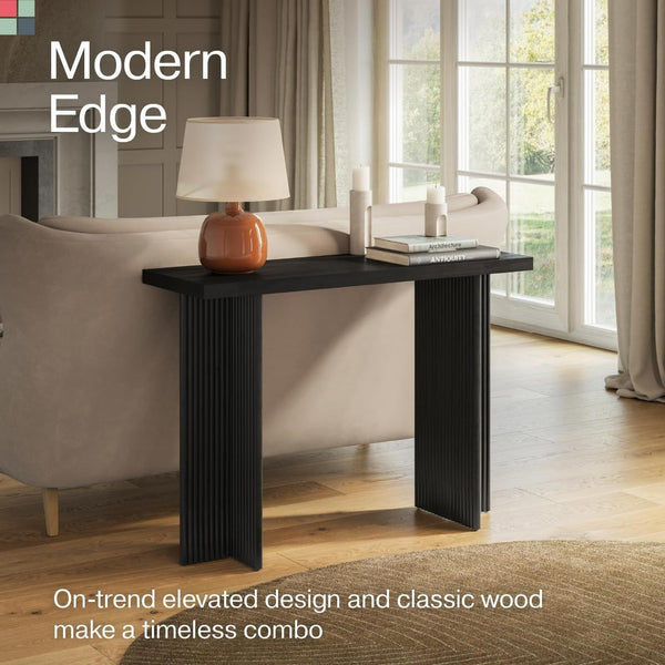 Fluted Console Table with Cross Base