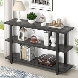 3-Tier Console Table with Storage Shelves