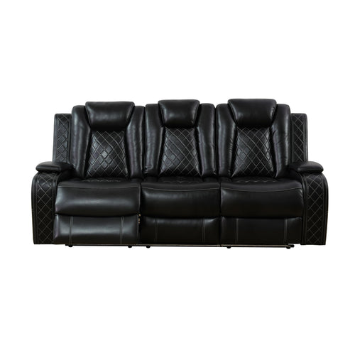Power Reclining Sofa with Wireless Charging & LED Lights