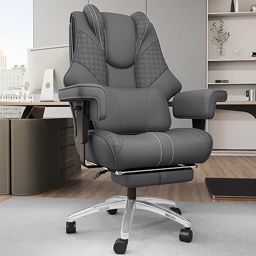 Big and Tall Reclining Office Chair with Footrest