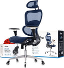 Ergonomic Mesh Office Chair with 4D Armrests, 3D Lumbar Support & Blade Wheels