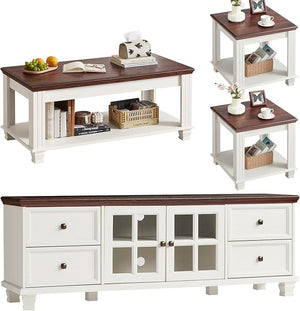 Farmhouse TV Stand & Coffee Table Set