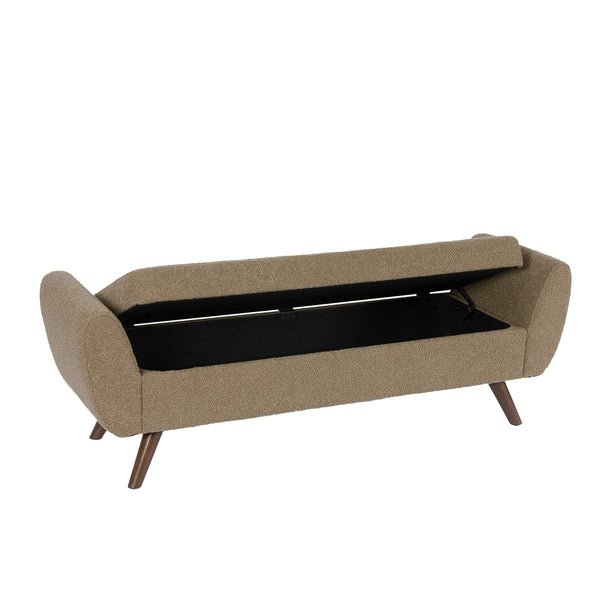Modern Storage Bench with Wood Legs