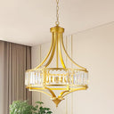 20-Inch Crystal Chandelier 5-Light Adjustable Ceiling Pendant
