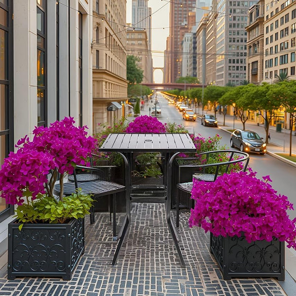 Outdoor Bar Height Bistro Table with Umbrella Hole