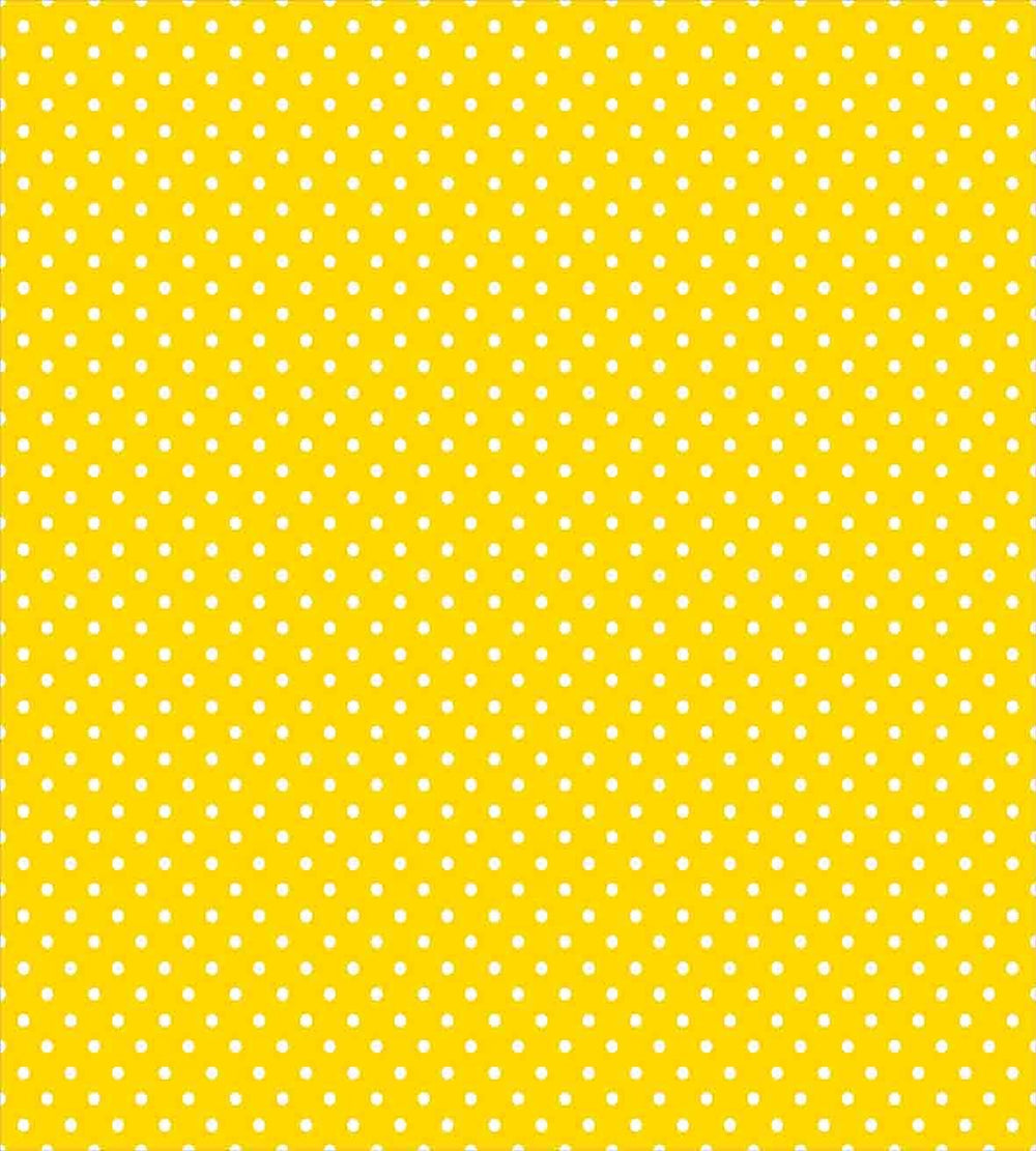 Queen Duvet Cover Set — Polka Dot Pattern, Yellow & White, 3-Piece Bedding