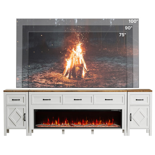 TV Stand with Electric Fireplace
