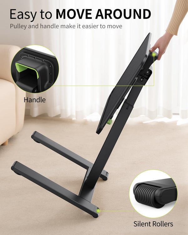Adjustable TV Tray Table with Wheels