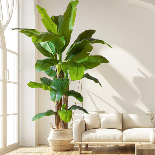 Tall Artificial Banana Tree — Indoor Outdoor Faux Tropical Plant
