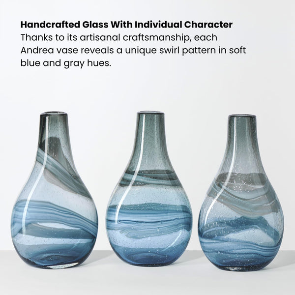 Blue Glass Vase – Handmade Coastal Home Decor