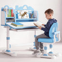 Height Adjustable Kids Desk and Chair Set with Storage