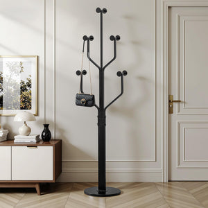 Freestanding Coat Rack with 10 Hooks