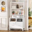 Vertical File Cabinet with Charging Station