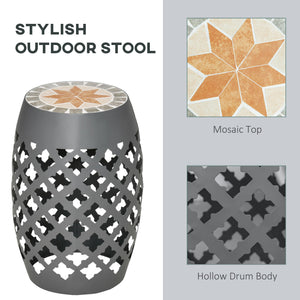 Mosaic Round Outdoor Side Table